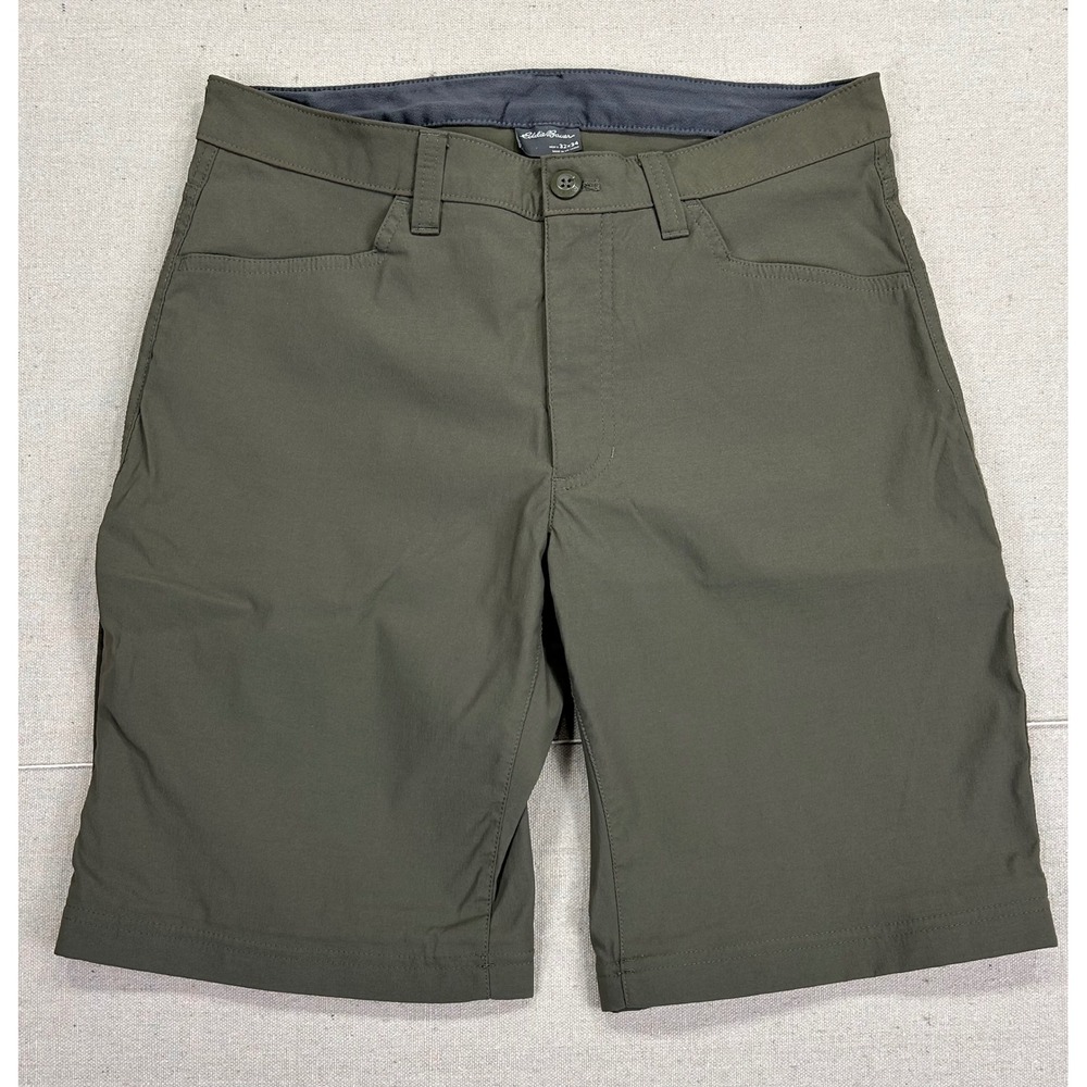 Eddie Bauer Mens 32 Hiking Performance Tech Pant Shorts Dark Olive Green
